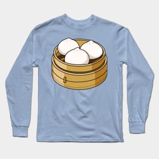 Dim sum cartoon illustration Long Sleeve T-Shirt